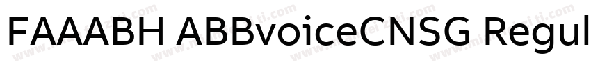FAAABH ABBvoiceCNSG Regular字体转换